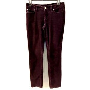 Ann Taylor Signature Womens NWOT Purple Corduroy Pants Size 0